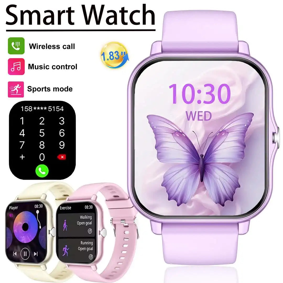 Smartwatch sportivo full‑screen 1.8" con chiamata wireless e monitor del sonno
