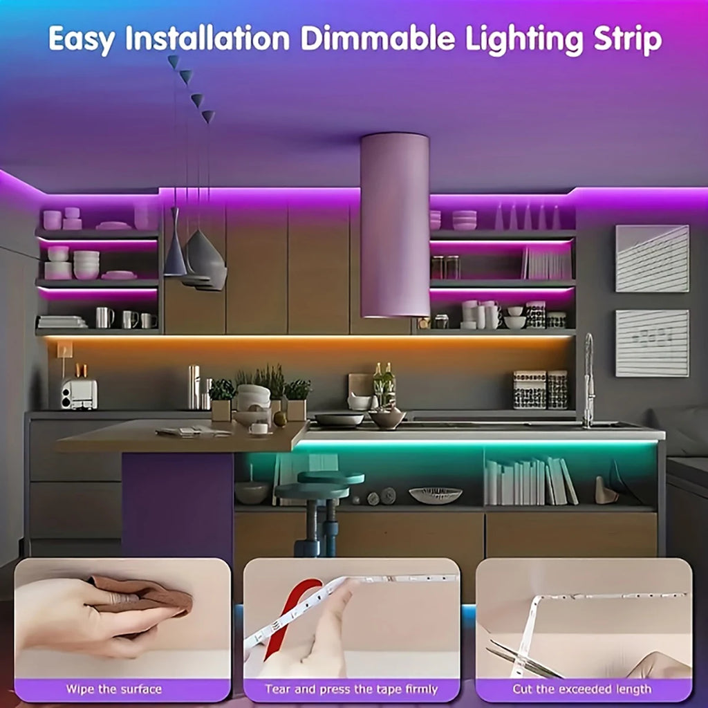 Striscia LED RGB 5V con telecomando, 1‑20 m, luce d'ambiente per casa e festa
