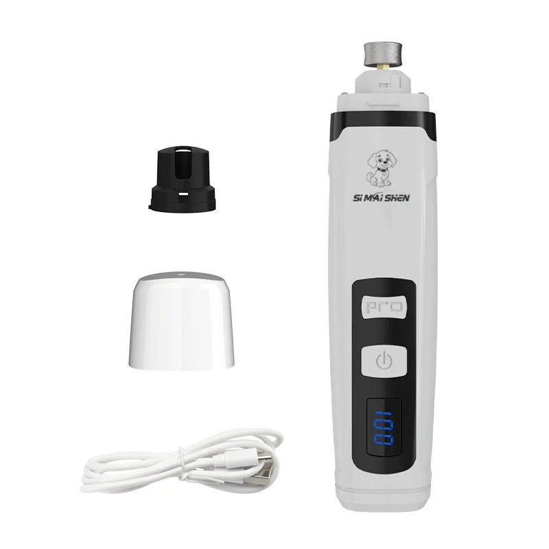 Tagliaunghie elettrico ricaricabile per cani e gatti con luce LED