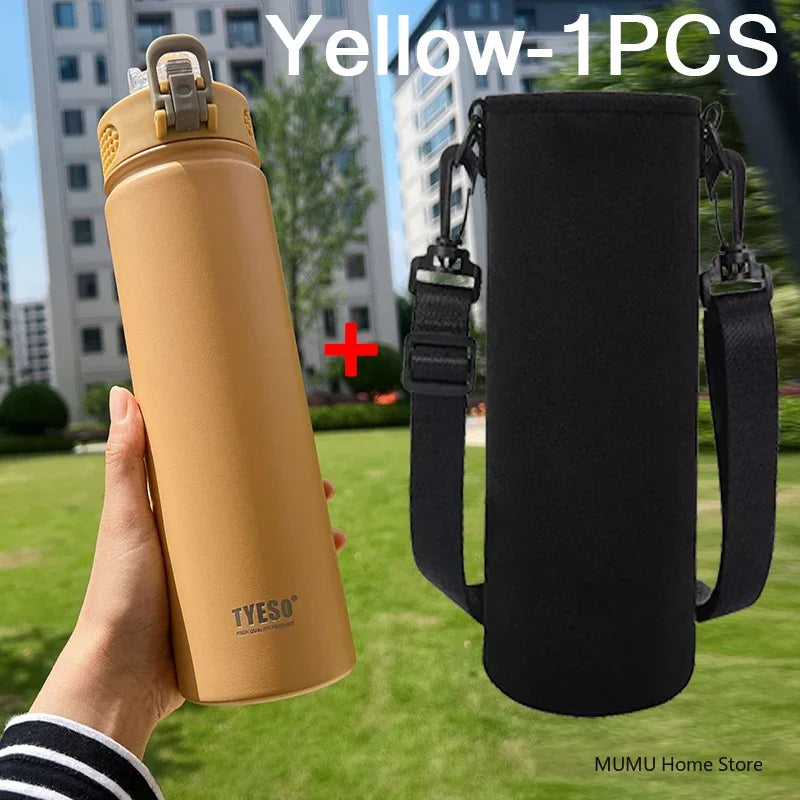 Thermos da 600/750 ml in acciaio inox con cannuccia – Mantiene caldo e freddo