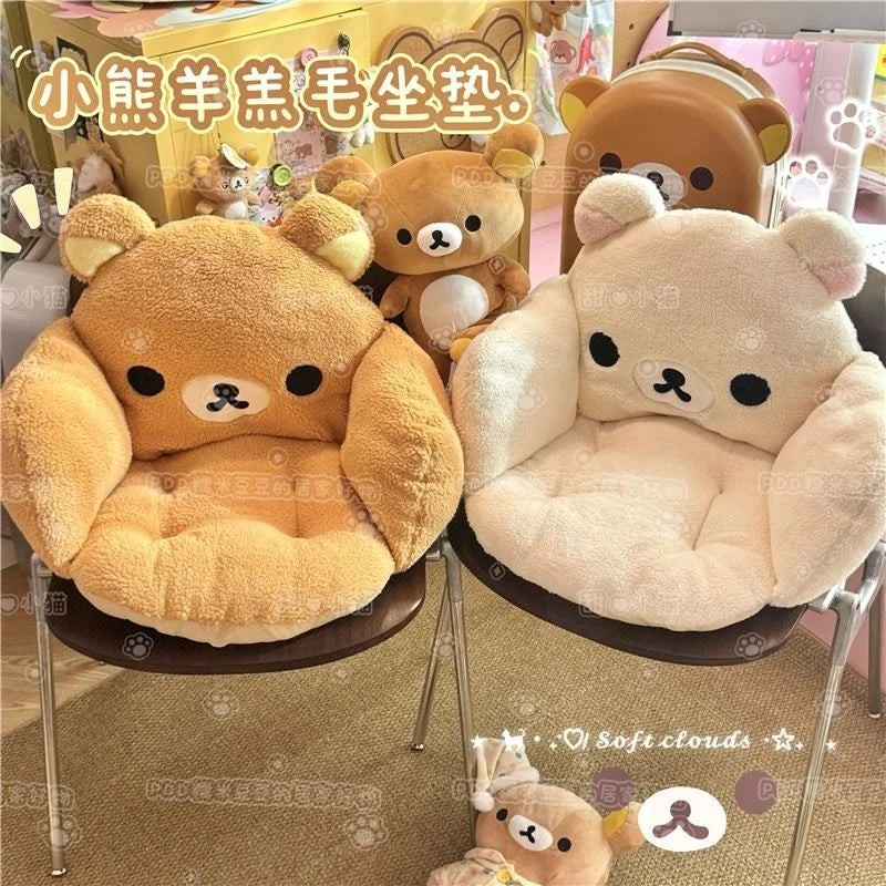 Cuscino peluche Rilakkuma invernale – Spessore extra per calore e comfort