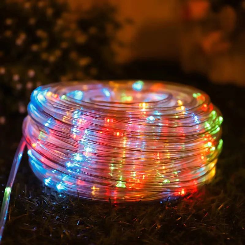 Filo LED Solare da Giardino, impermeabile, 32 m/22 m/12 m/7 m – luce natalizia