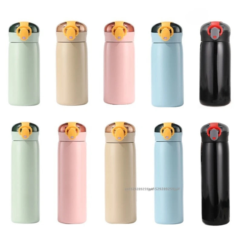 Borraccia termica in acciaio inox 320/460 ml per bambini con cannuccia