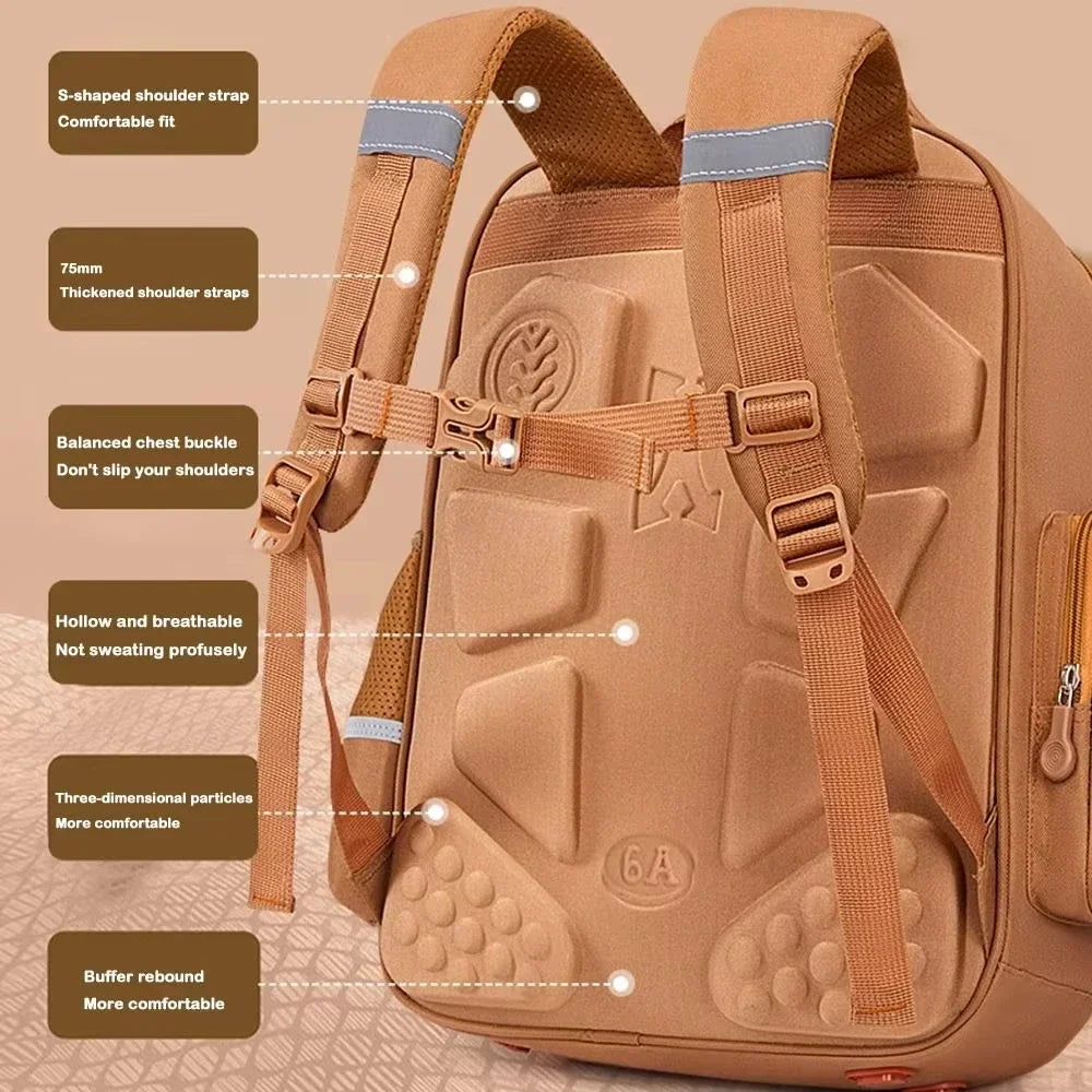 Sac à dos imperméable Capybara pour étudiants, grande capacité et bretelles ergonomiques