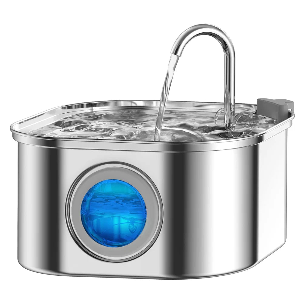 Fontanella per gatti 3,2 L in acciaio inox con finestra, sensore silenzioso e…