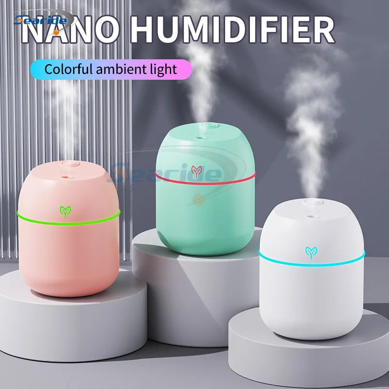 Umidificatore USB 200 ml con diffusore aromi e luce LED per casa e auto