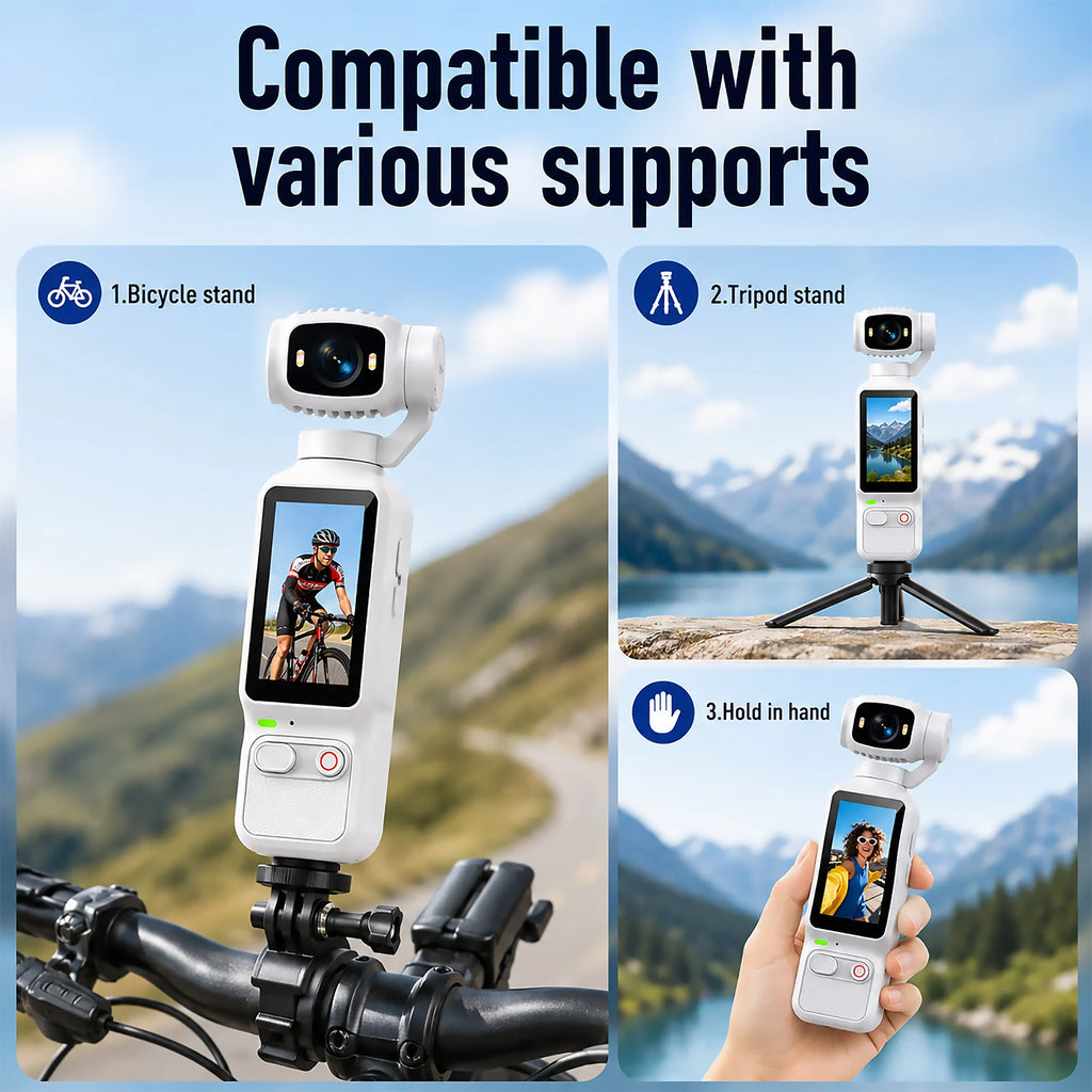 Action Camera 4K Rotante 180° con Schermo 1.97" e Batteria 1800mAh