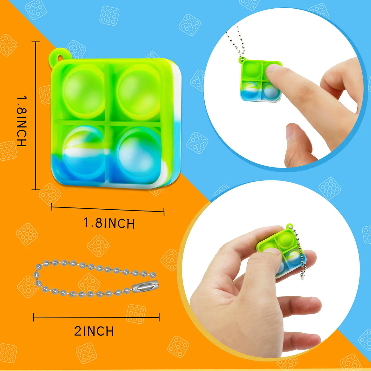 mini pop keychain sensory fidget toys – bulk pack for classrooms, parties & weddings