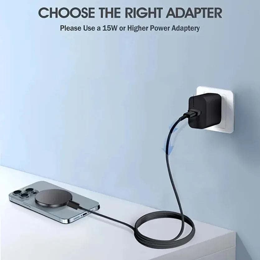 Caricatore Wireless Magnetico 15W per iPhone 12‑17, AirPods 4 Pro – Pad Ultra…
