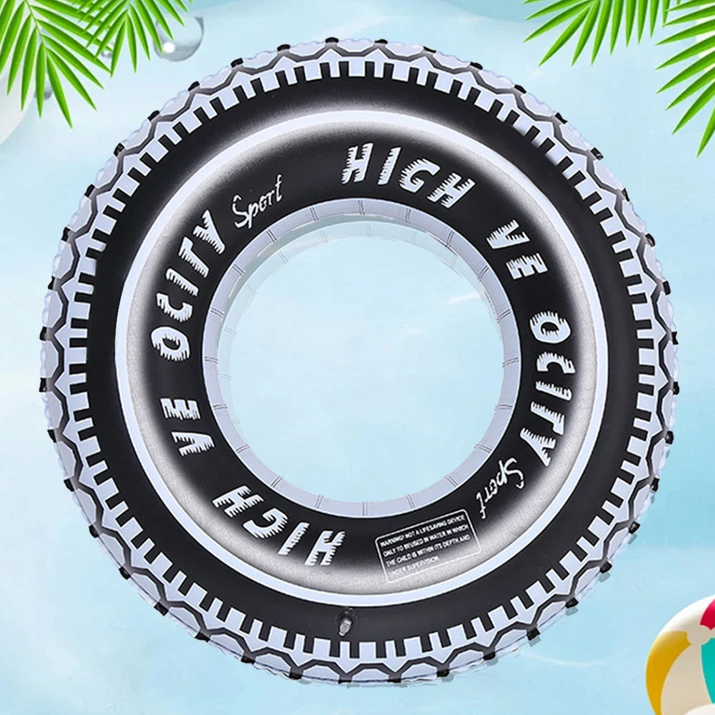 Swimming Pool Floating Rings Tire Pattern Leakproof Inflatable Swim Ring Pool Rings Air Mattresses Swimming Pool Accessories