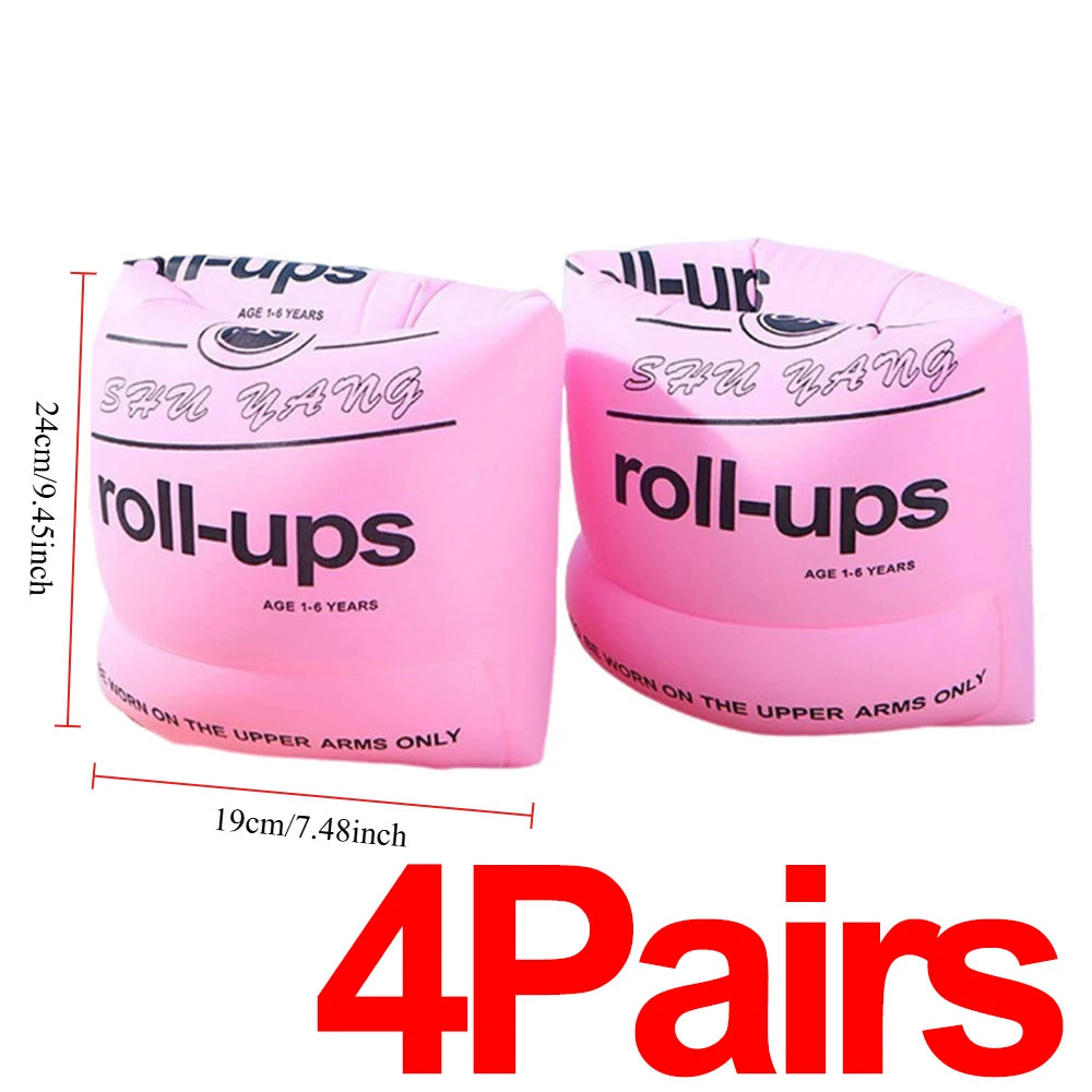 Adult Kids Universal Inflatable Armbands Arm Swimming Rings Double Air Bag Arm Float Rings Pool Floaters Swim Arm Rings