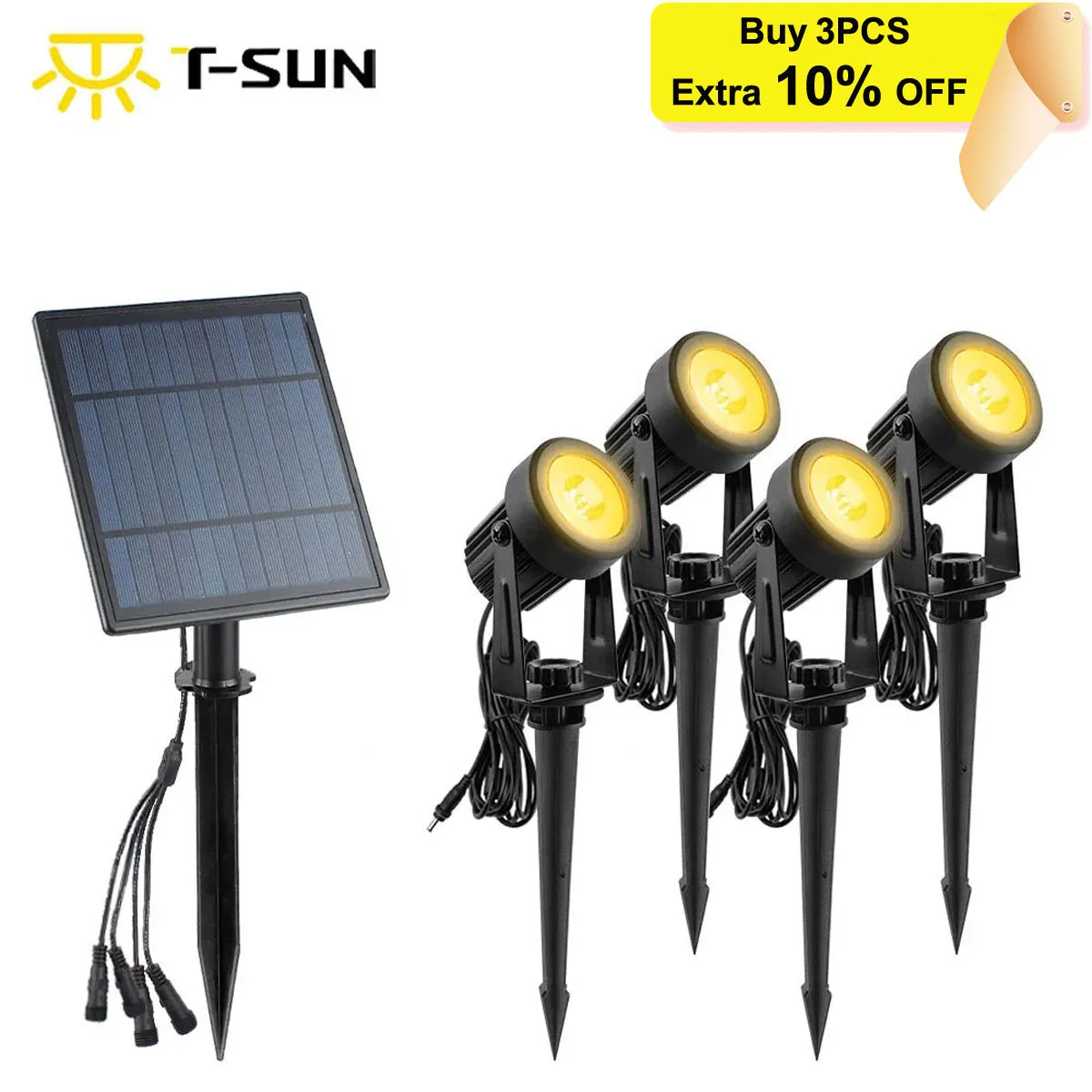 Lampada da giardino a energia solare LED IP65 con luci RGB e bianco…