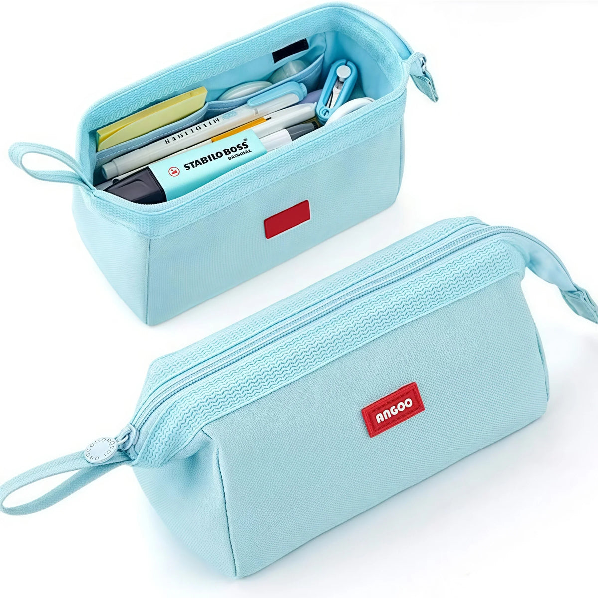 Astuccio porta matite con etichetta – Minimalista per studenti e ufficio