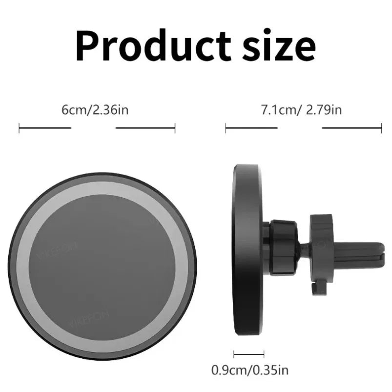 Supporto magnetico per auto con ricarica wireless 15W per iPhone 12‑16