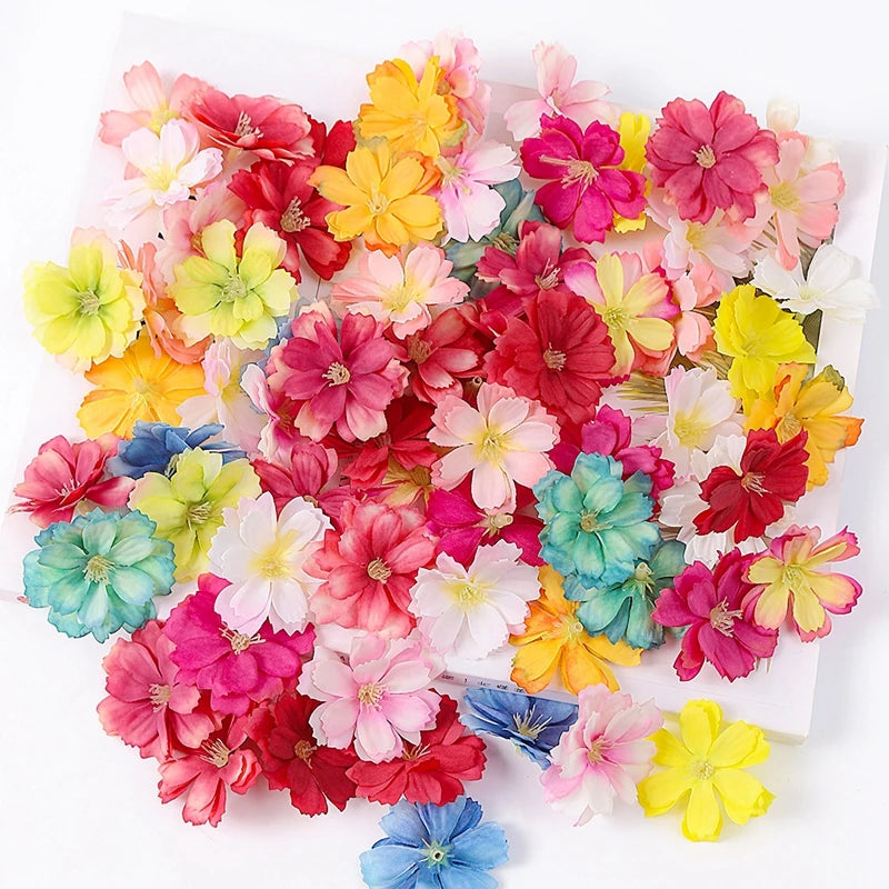 30Pcs Artificial Flowers Rose Head For Home Decor Marriage Wedding Decoration Fake Flowers DIY Craft Wreath Accessories
