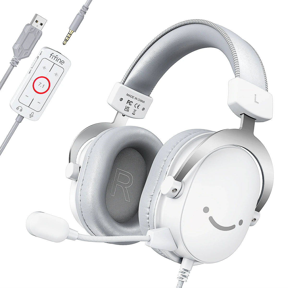 Cuffie Gaming USB con suono surround 7.1, driver da 50 mm e microfono