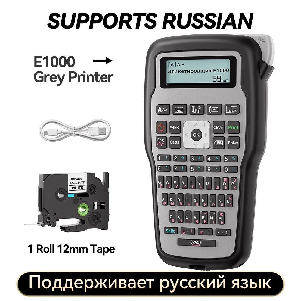 Stampante Etichette Industriale con QWERTY e USB‑C – Supporta Nastro 12 mm