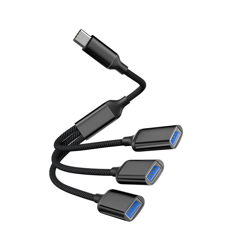 Hub USB 3 in 1 Type-C con 3 porte USB-C femmina – OTG e trasferimento dati