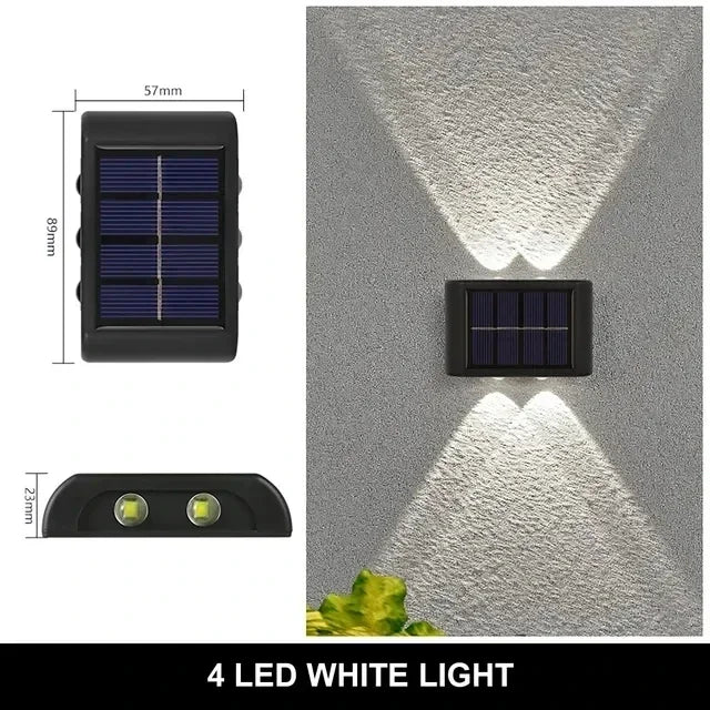 Lampada da Parete Solare 12 LED Impermeabile per Giardino e Patio