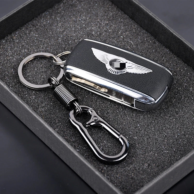 Spring Keychain Climbing Hook Car Keychain Simple Strong Carabiner Shape Keychain Accessories Metal Vintage Keychain