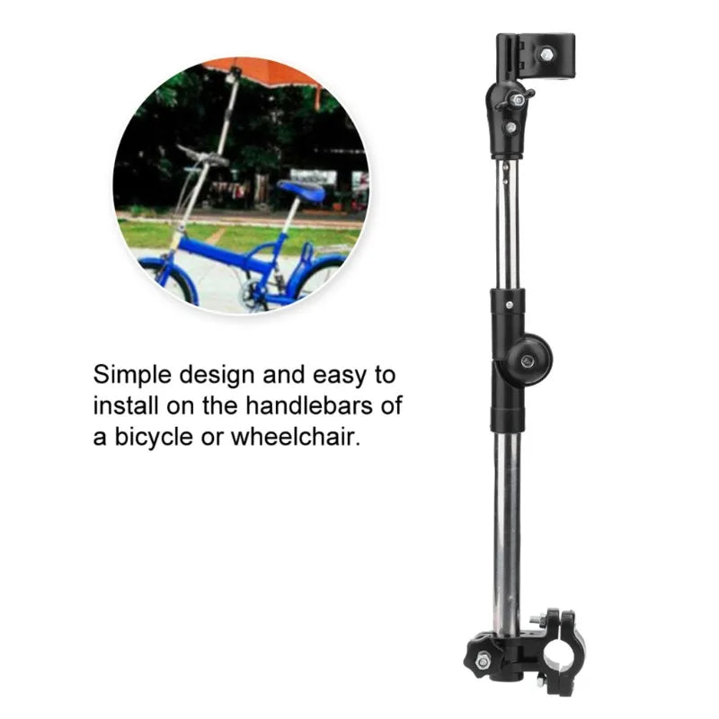 Supporto ombrello girevole 360° per bici e sedia a rotelle, regolabile e…