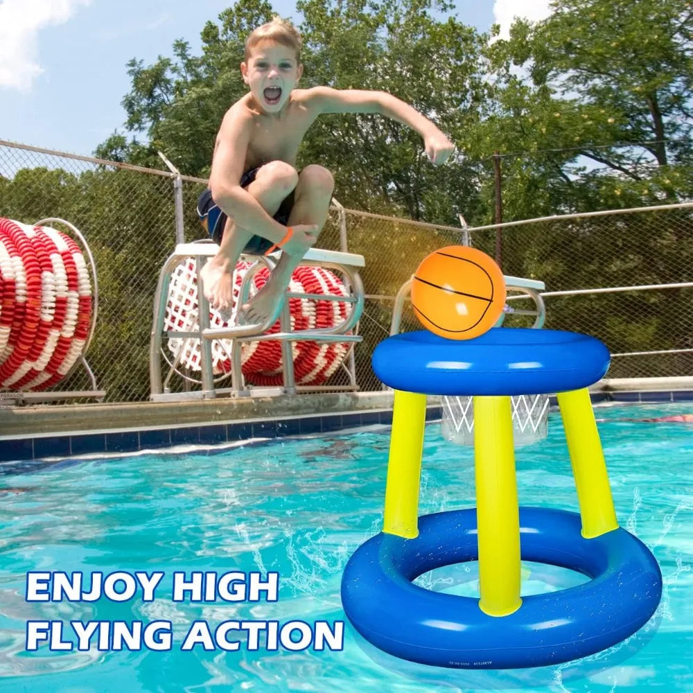 Explosions Inflatable Basketball Stand Interactive Shooting Toys Outdoor Inflatable Swimming Pool Toys Outdoor Water Toys