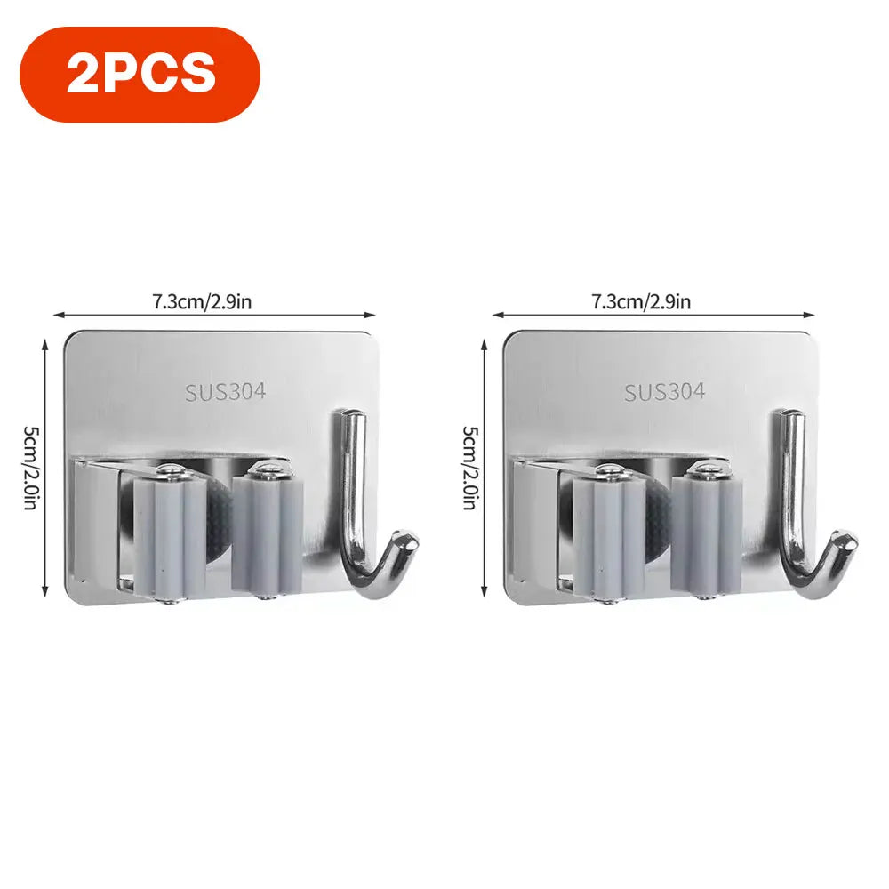 Gancio adesivo multiuso per mop e scope – supporto da parete in acciaio inox e…