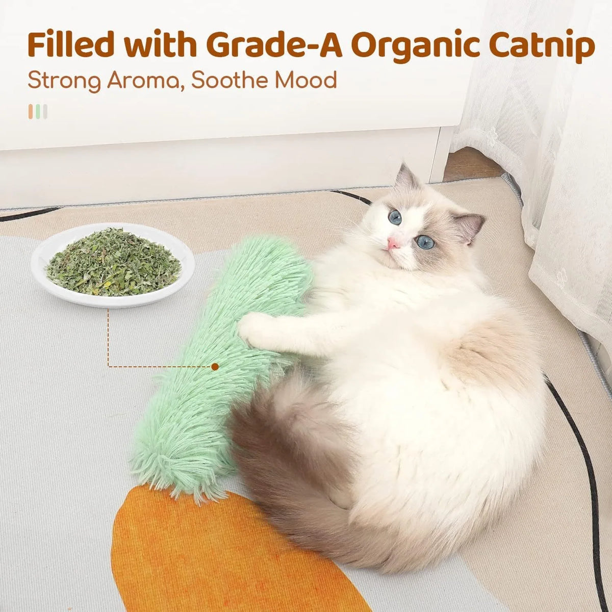 Giochi per Gatti Plush con Catnip - Giocattolo Masticabile Interattivo