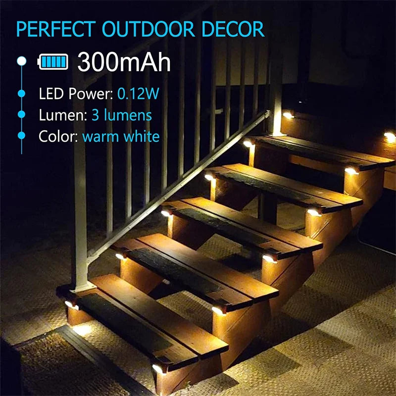 Set da 4‑32 Lampade LED Solari per Esterno – Gradini, Sentieri e Giardino, IP65