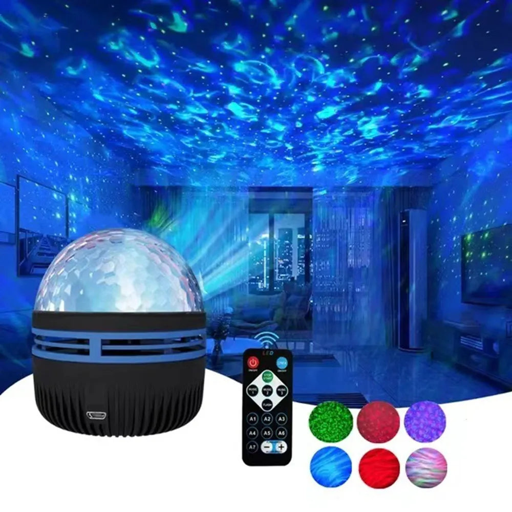 Proiettore LED Night Light con Telecomando – Lampada Stellata per Camera e Festa