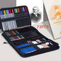 Set da disegno 42/73/146 con taccuino a 3 colori, matite grafite e carboncino
