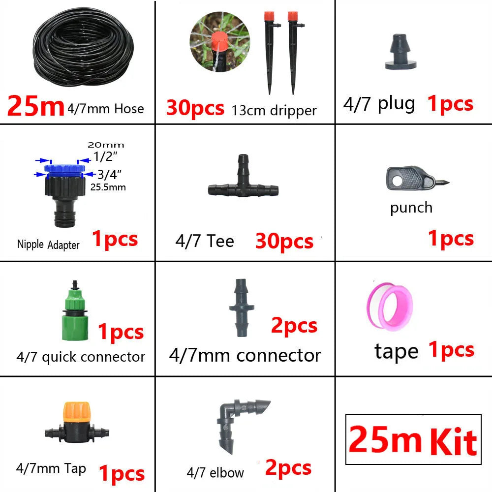 Kit Irrigazione a Goccia 13 cm – Sistema Regolabile per Giardino e Vasi