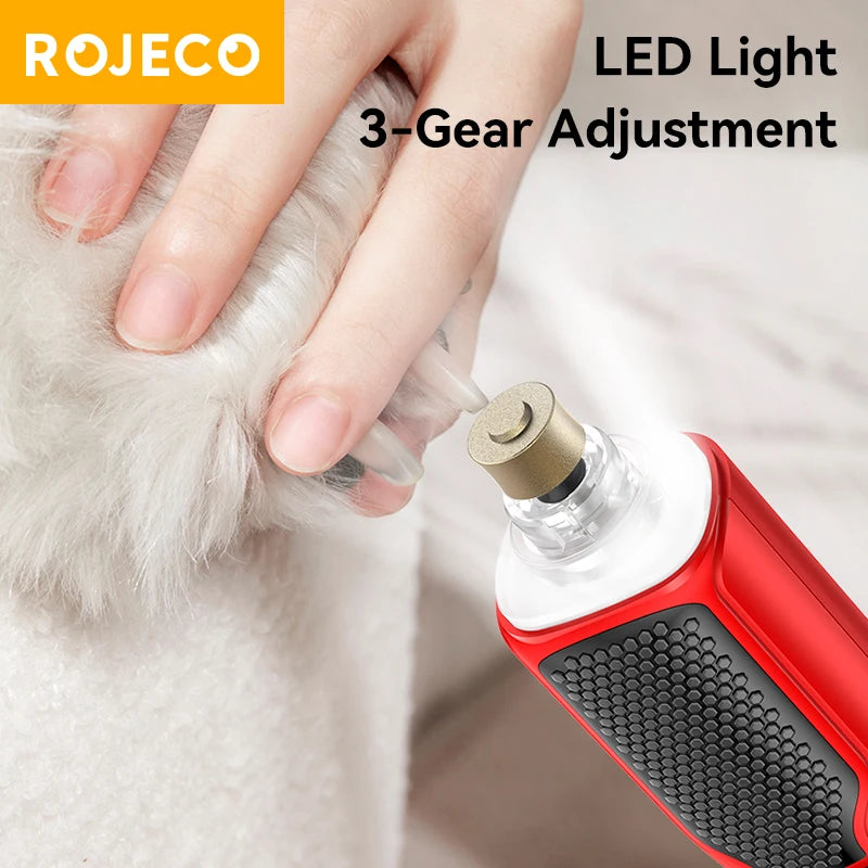 Macinatore elettrico ricaricabile per unghie di cani e gatti con LED e 7…