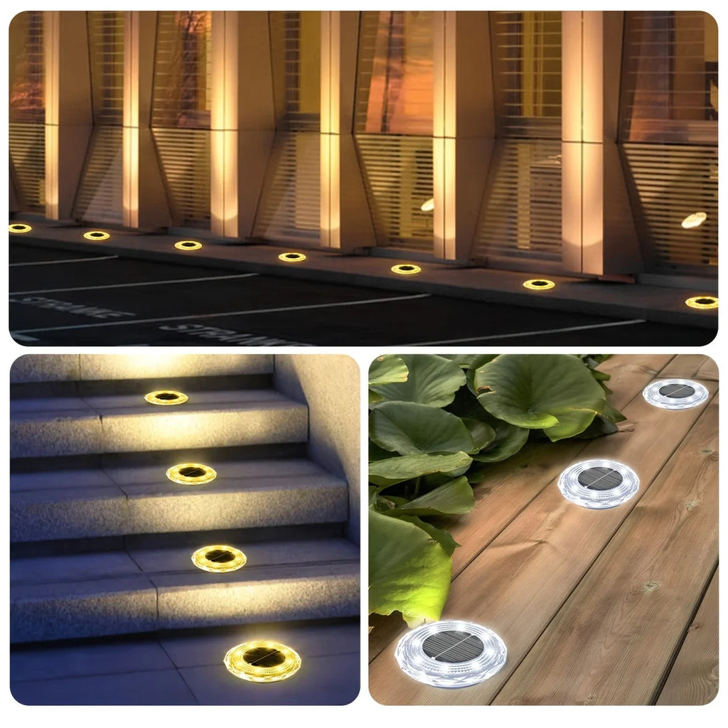 1/2/4/8pcs Mini Solar Crystal Floor Lamp Outdoor Landscape Lighting for Courtyard, Garden, Sidewalk Decorative Illumination