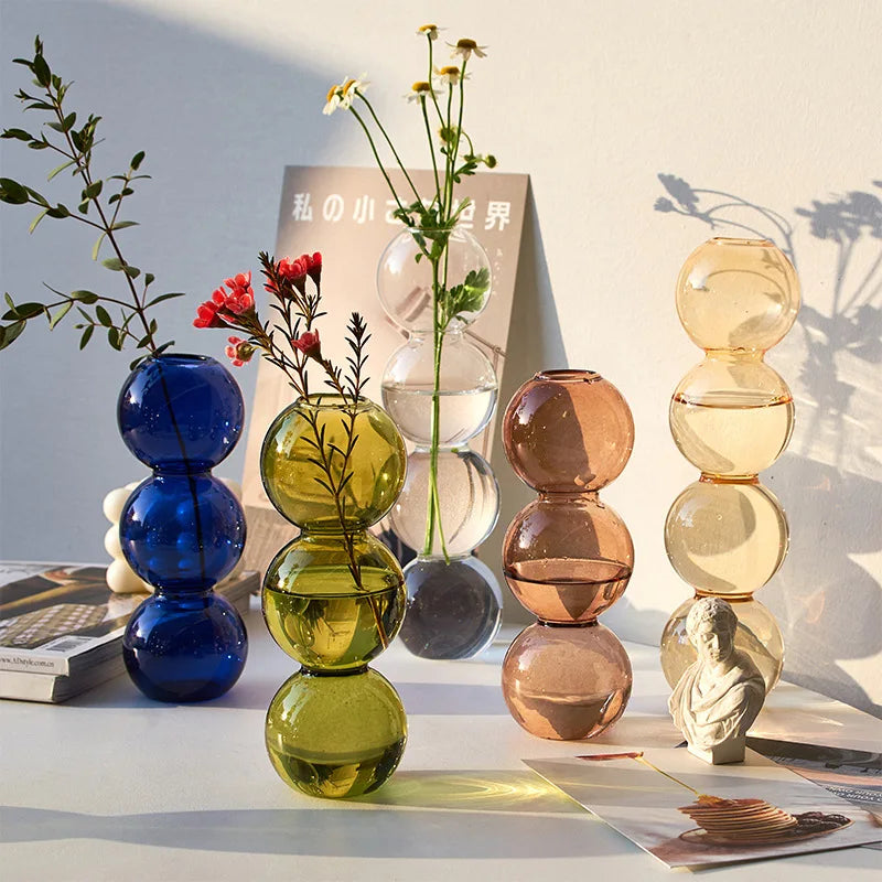 Vaso di vetro nordico per fiori e terrari – decorazione casa