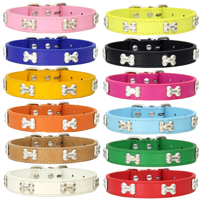 Collare in Pelle per Cani Piccoli e Medi, Breakaway Jeweled Personalizzabile