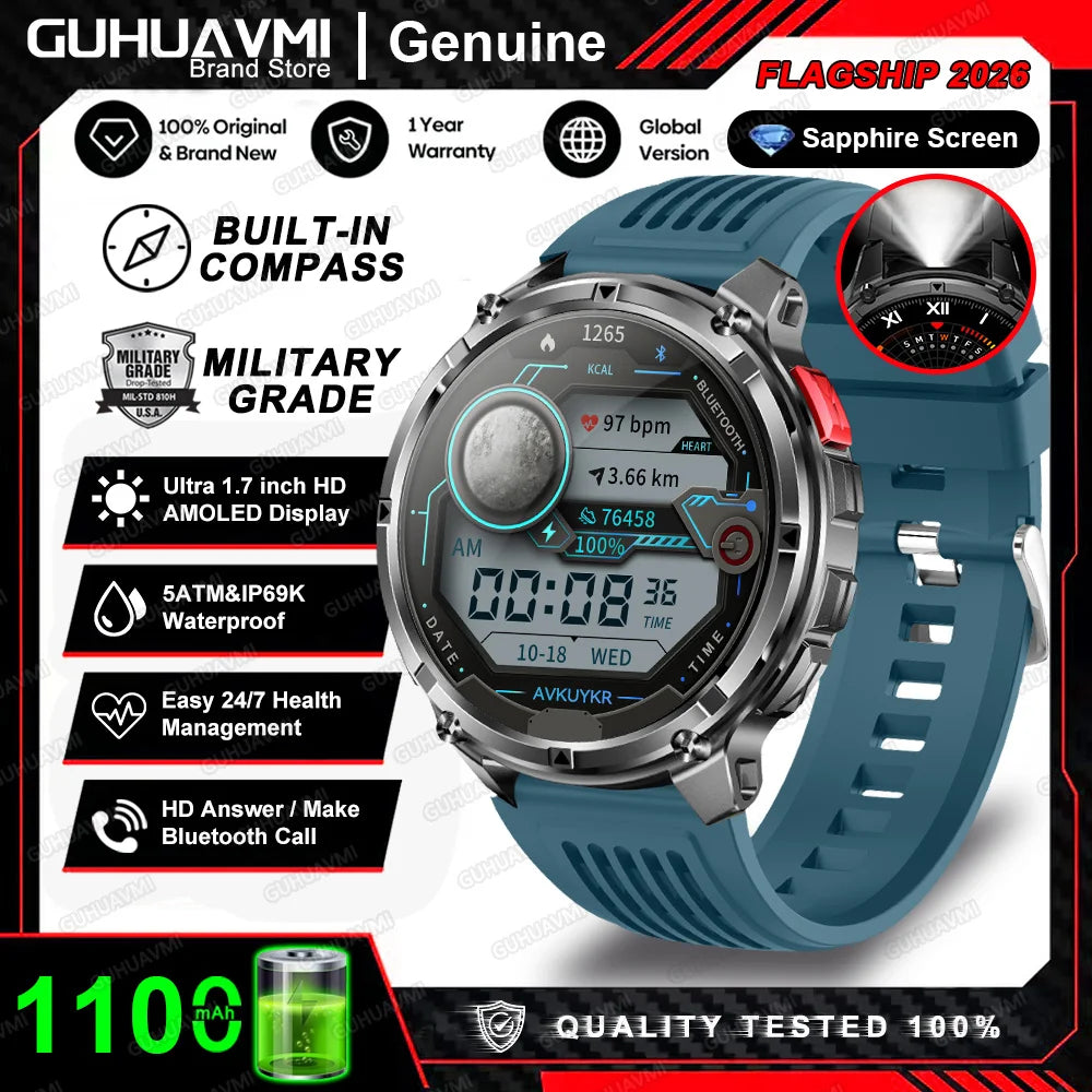 Smartwatch militare T‑Rex 3 Pro 1100 mAh GPS waterproof 5ATM – 1.73″ AMOLED