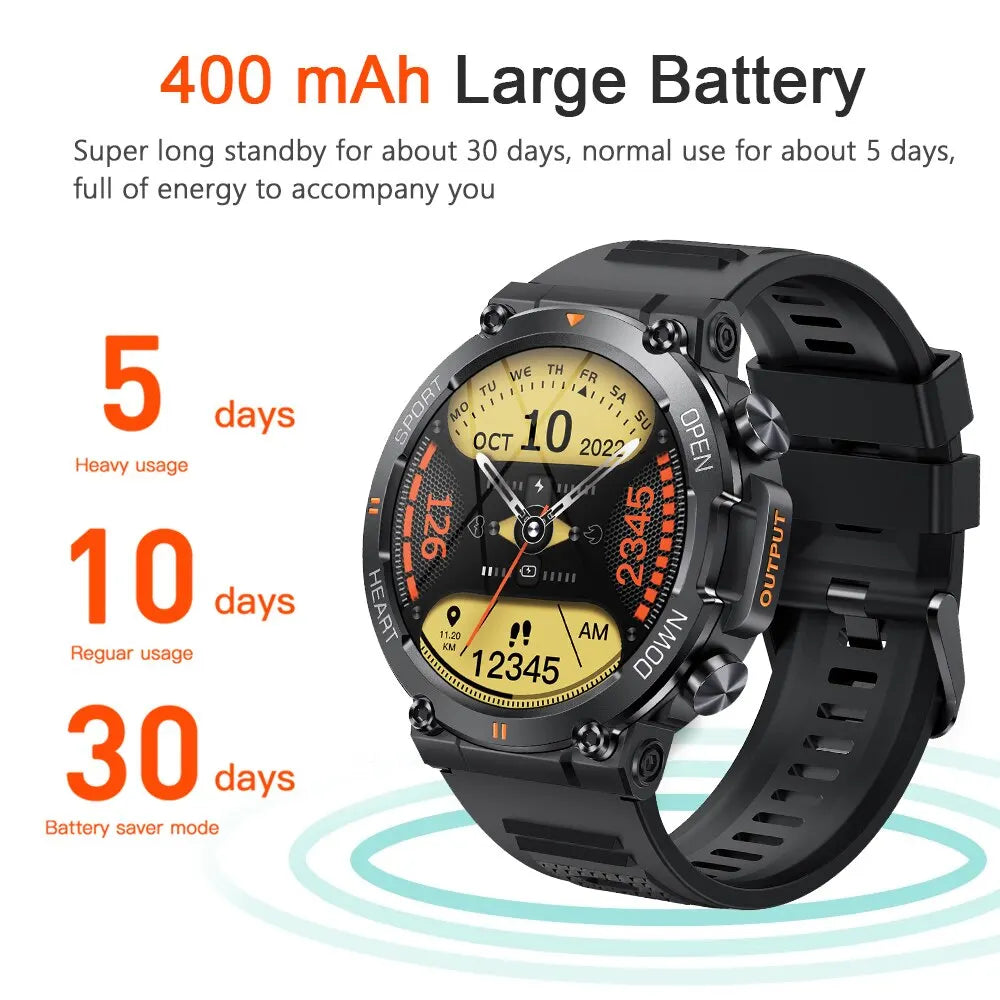 Smartwatch 1.39" HD con chiamata Bluetooth, monitoraggio salute e 100+ sport