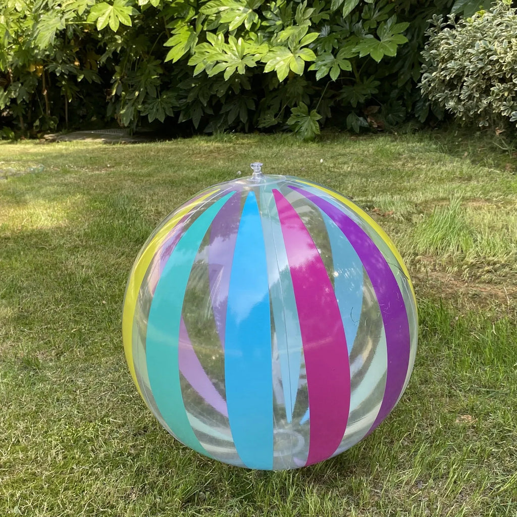 Palla gonfiabile 15,35'' a strisce colorate – spiaggia, piscina e feste