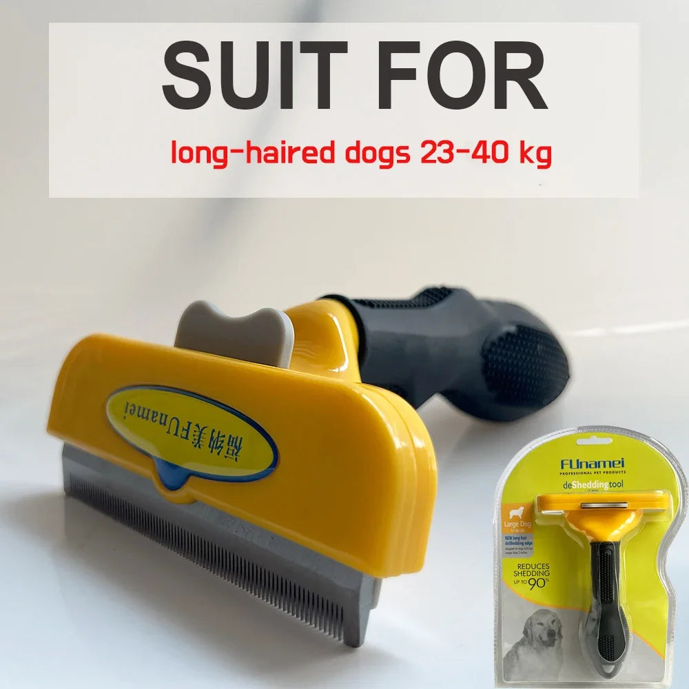 Spazzola anti-pelo per cani e gatti – Rimuove il sottopelo, ergonomica
