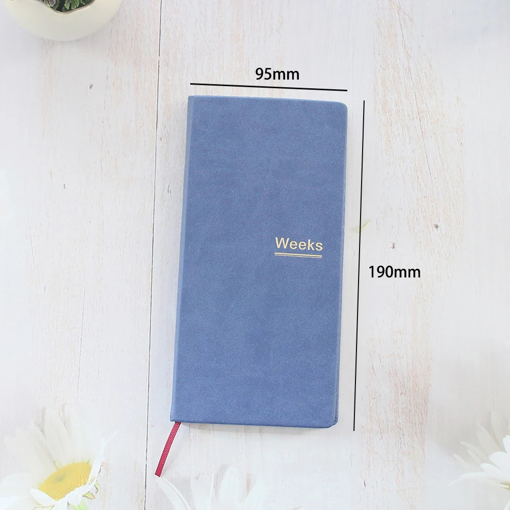 Fromthenon PU Leather Weekly Plan Travelers Notebook Journal Planner Weeks Cover Student Office Stationery Supplies