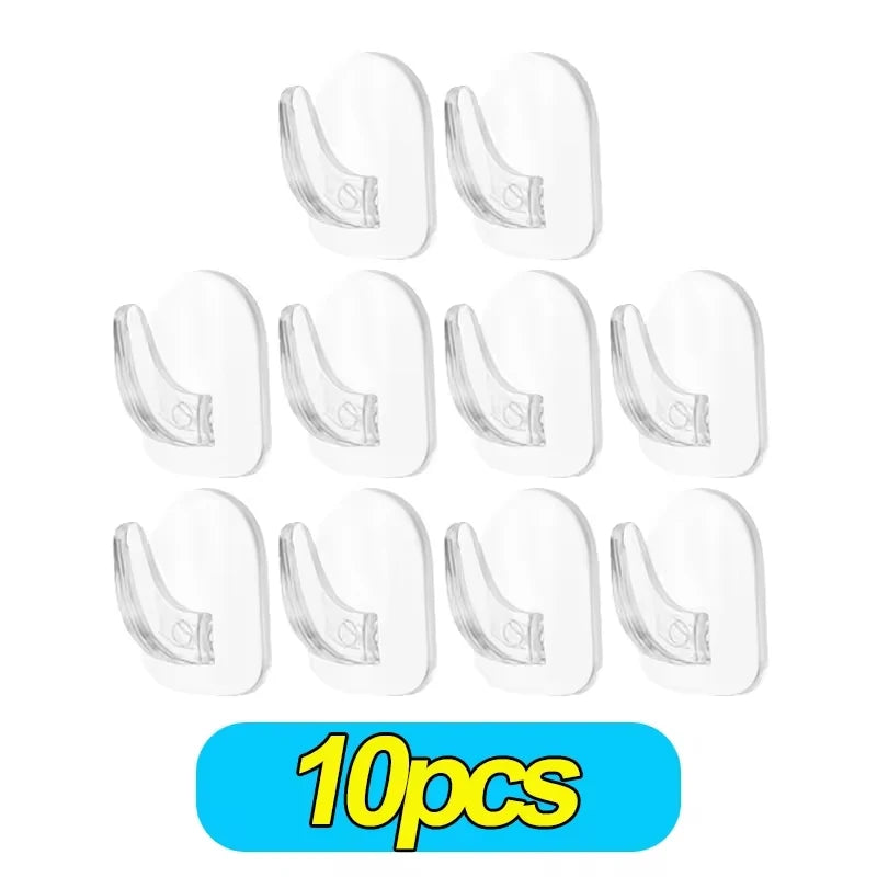 Ganci adesivi trasparenti mini – carico, impermeabili, multiuso