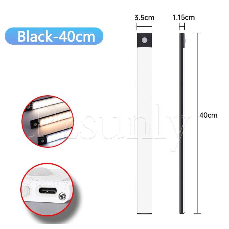 LED Bar Light con sensore di movimento ricaricabile USB – 30/40/50 cm