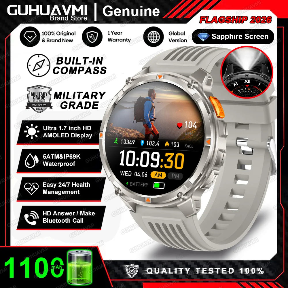 Smartwatch militare T‑Rex 3 Pro 1100 mAh GPS waterproof 5ATM – 1.73″ AMOLED