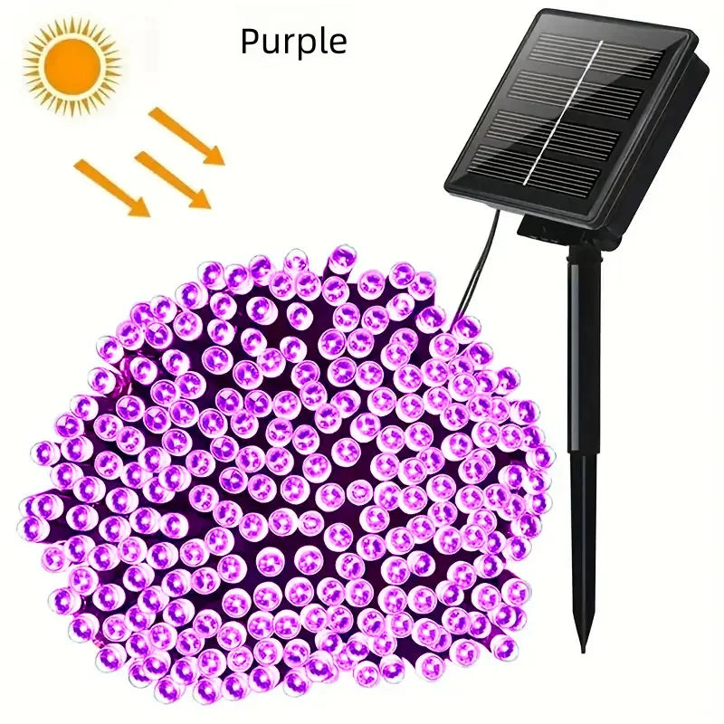 Catena LED solare per esterno – Luci decorative per giardino, Natale e feste