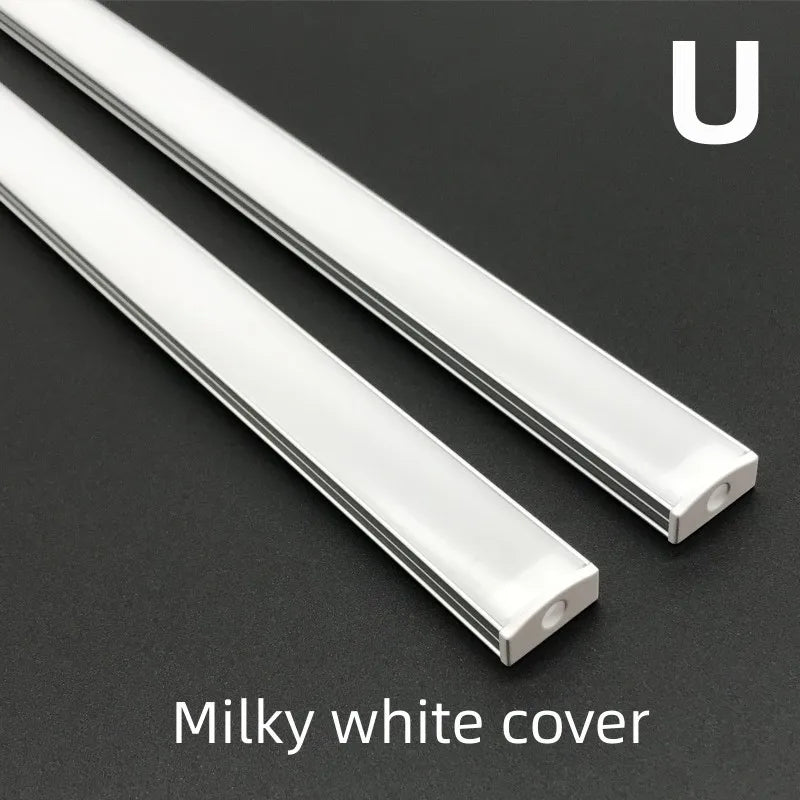 Profilo in Alluminio a U da 1 m per Strisce LED da 8‑12 mm – Kit da 10 pezzi
