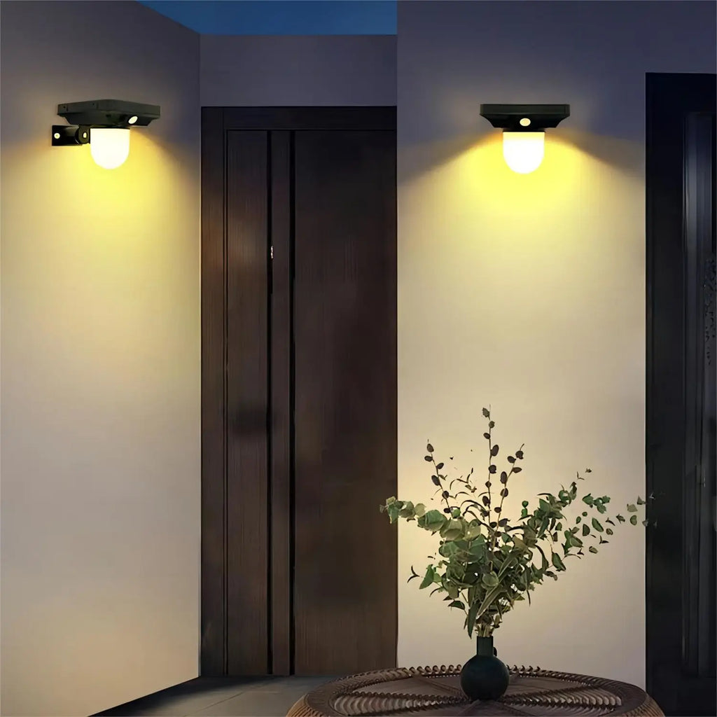 Lampada solare da parete con sensore di movimento, impermeabile IP65, LED