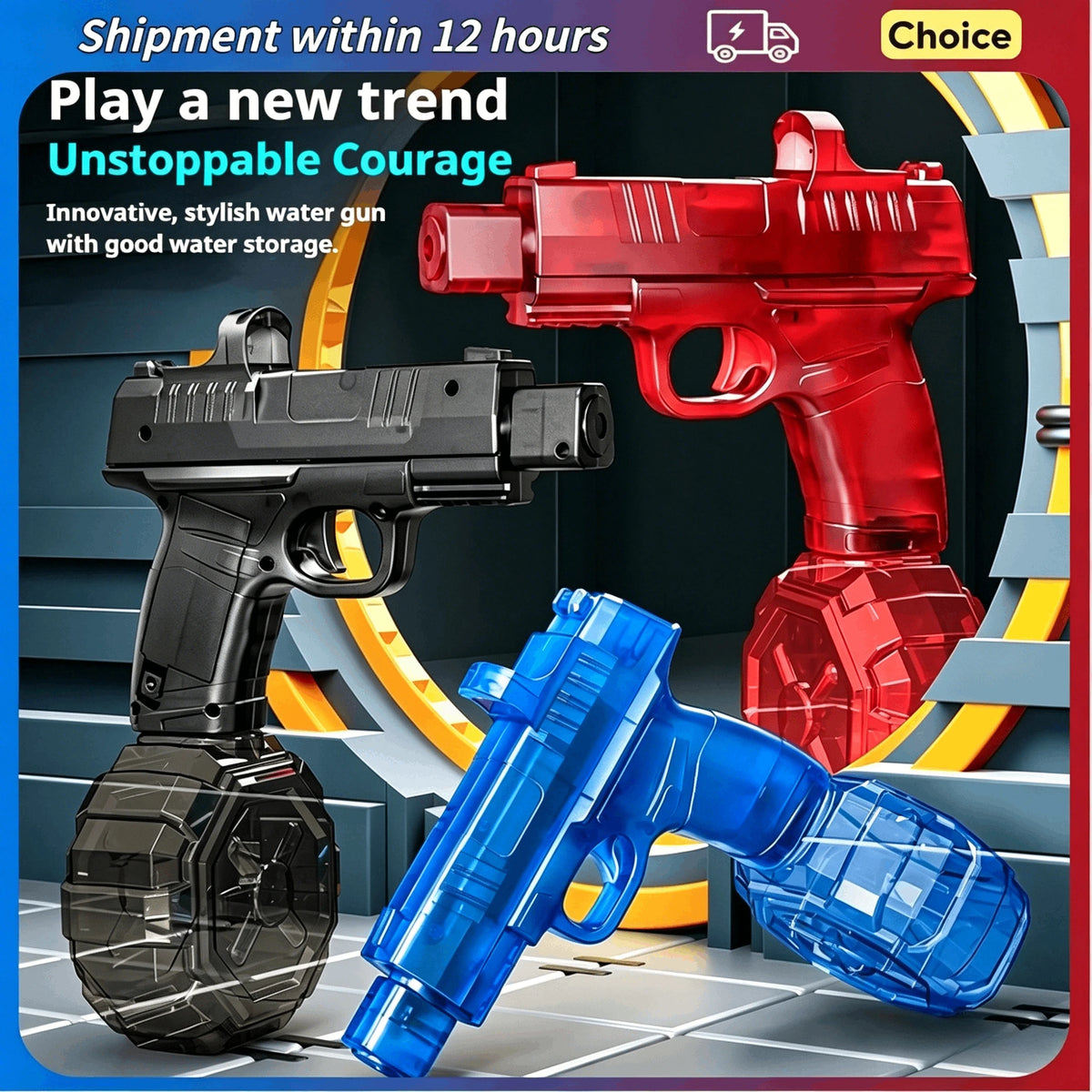 Electric Pulse Water Gun Automatically Sucks Water and Continuously Sprays. Summer Outdoor Game Water Gun Children's Toy Gift
