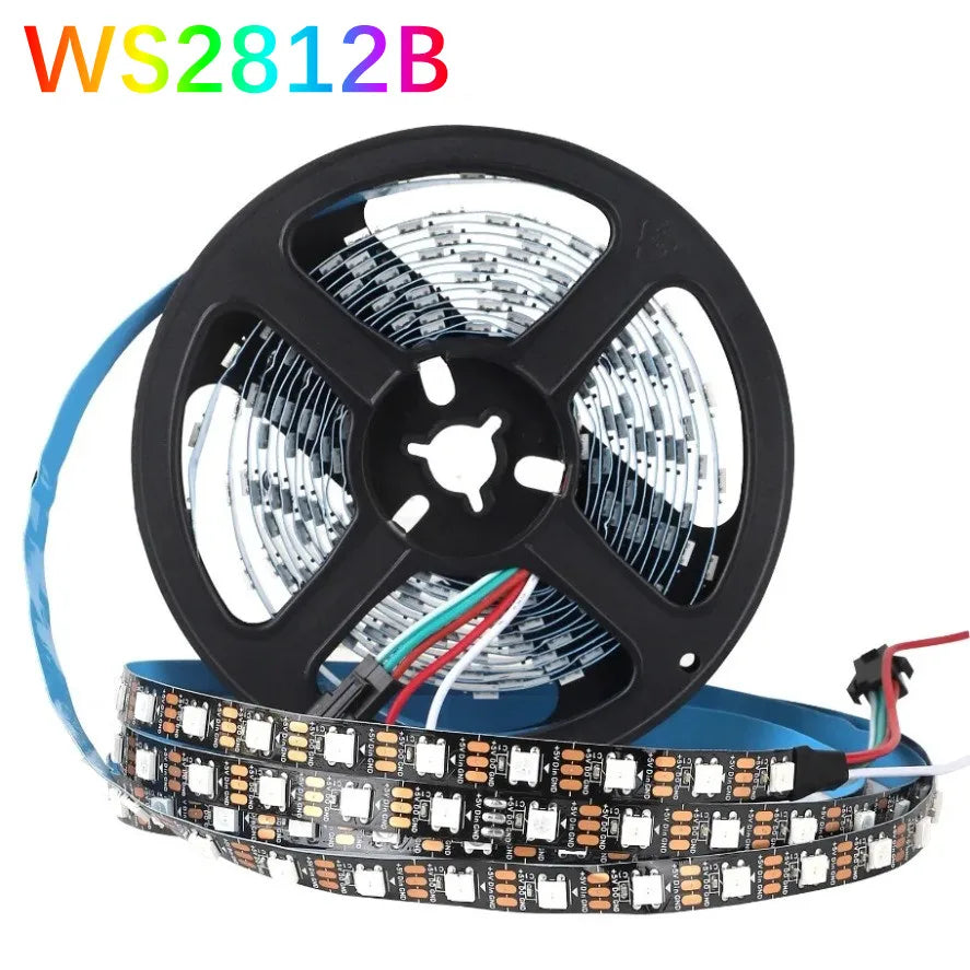 Striscia LED RGBIC WS2812B 5050, 30/60/144 LED/m, DC5V, IP30/IP65/IP67