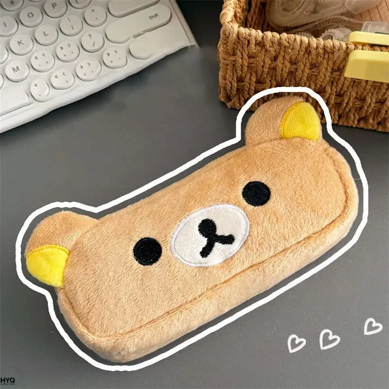 Porte-stylos Rilakkuma Kawaii pour enfants et adolescents, Organisateur de trousse